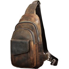 Men Outdoor Casual Travel Hiking Tea Crossbody Chest Sling Bag Rig One Shoulder Strap Men Bag Backpa