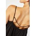 Black Cotton Strappy Mini Dress