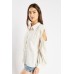Cold Shoulder Buttoned Top
