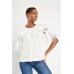 Cold Shoulder Tulle Blouse