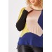 Colour Block Sateen Blouse
