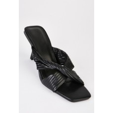 Cross Over Open Toe Heel Mules