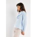 Cut Out Back Collared Blouse
