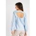 Cut Out Back Collared Blouse