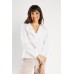 Cut Out Back Collared Blouse