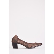 Elasticated Trim Block Heel Shoes