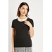 Faux Pearl Collared Top