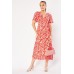 Floral Pattern Wrap Maxi Dress