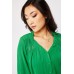 Gathered Panel Long Sleeve Blouse