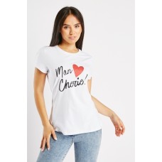Glittery Heart Casual T-Shirt