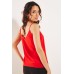 Lace Insert Chiffon Cami Top
