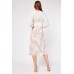 Leaf Print Midi Textured Skirt
