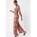 Retro Floral Wide Leg Jumpsuit