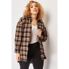 Textured Checkered Buttoned Shirt