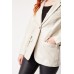 Vinyl Lapel Front Oversized Blazer