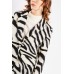 Zebra Print Textured Coat