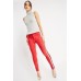 Zip Side Suede Skinny Trousers